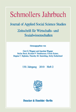 Cover Schmollers Jahrbuch